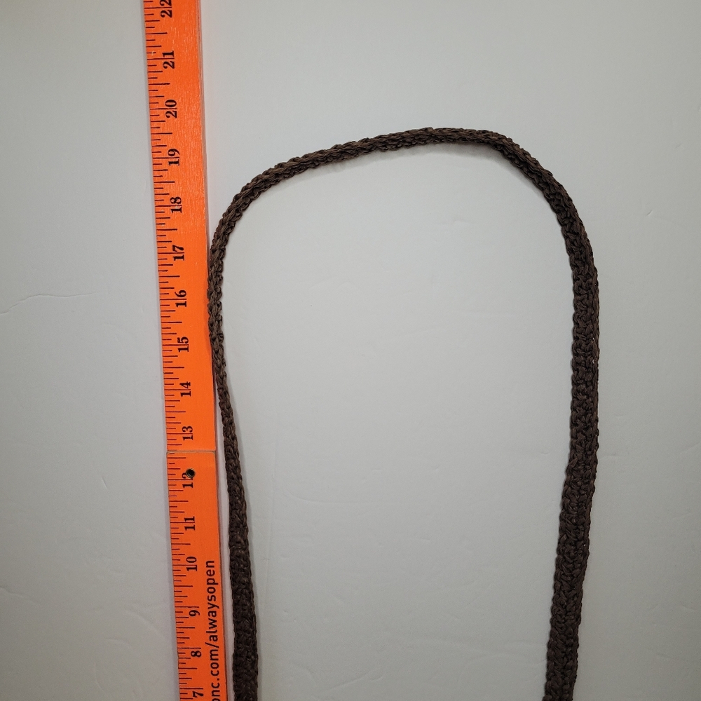 Madewell Small Transport Crossbody Bag Straw Edition Dried Maple Resortwear Boho - Picture 7 of 9